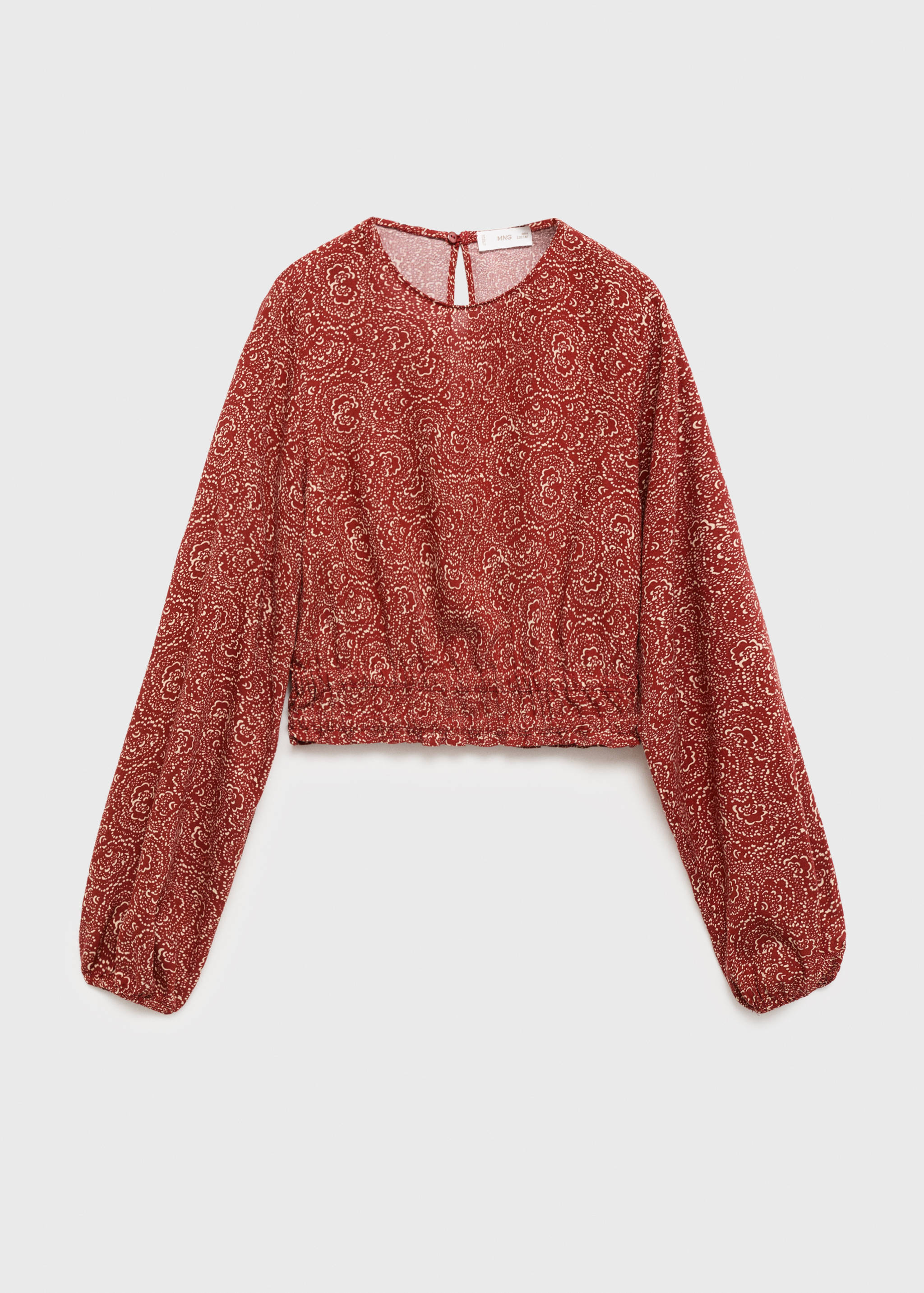 Printed puff sleeve blouse - Article without model