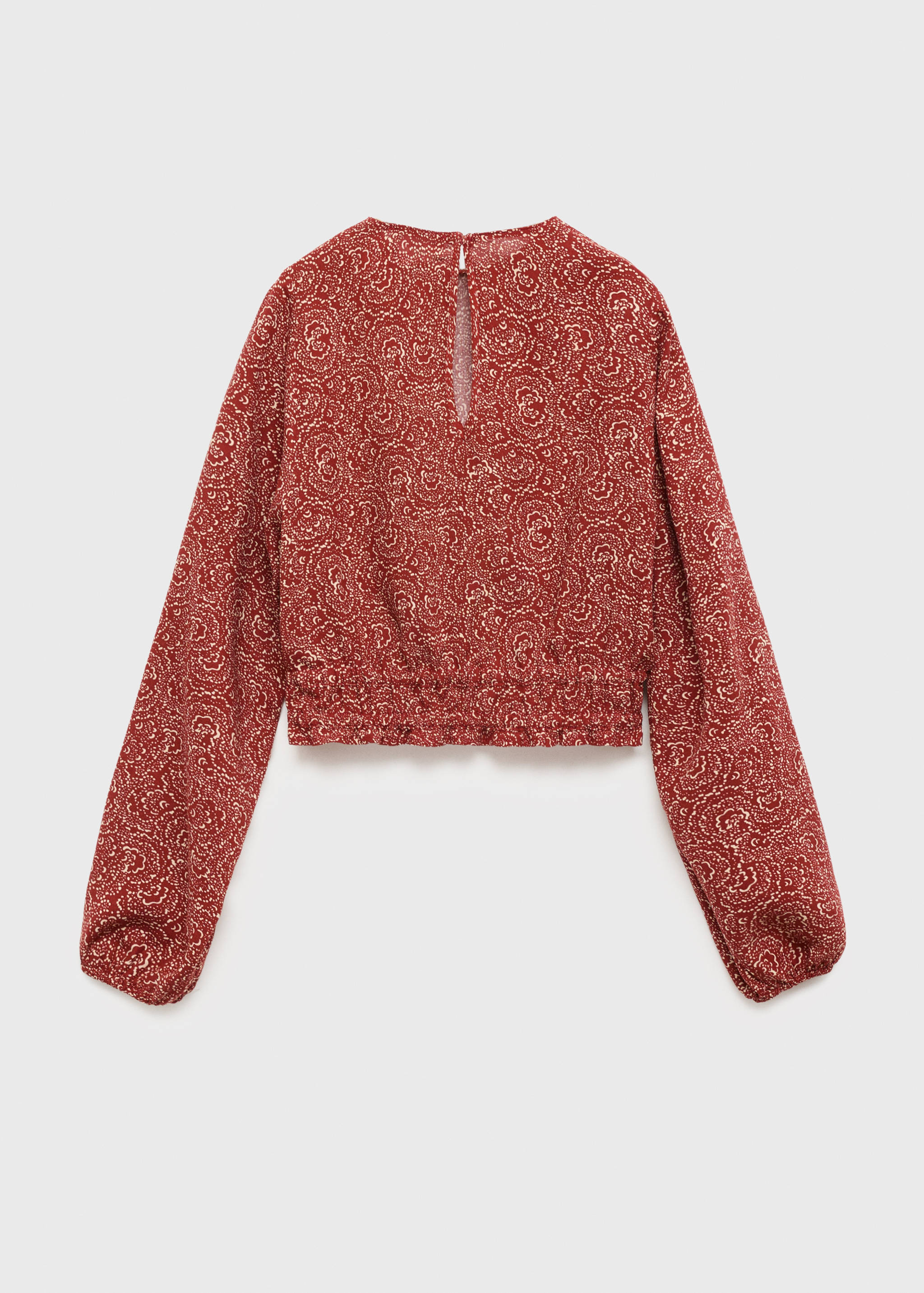 Printed puff sleeve blouse - Reverse of the article