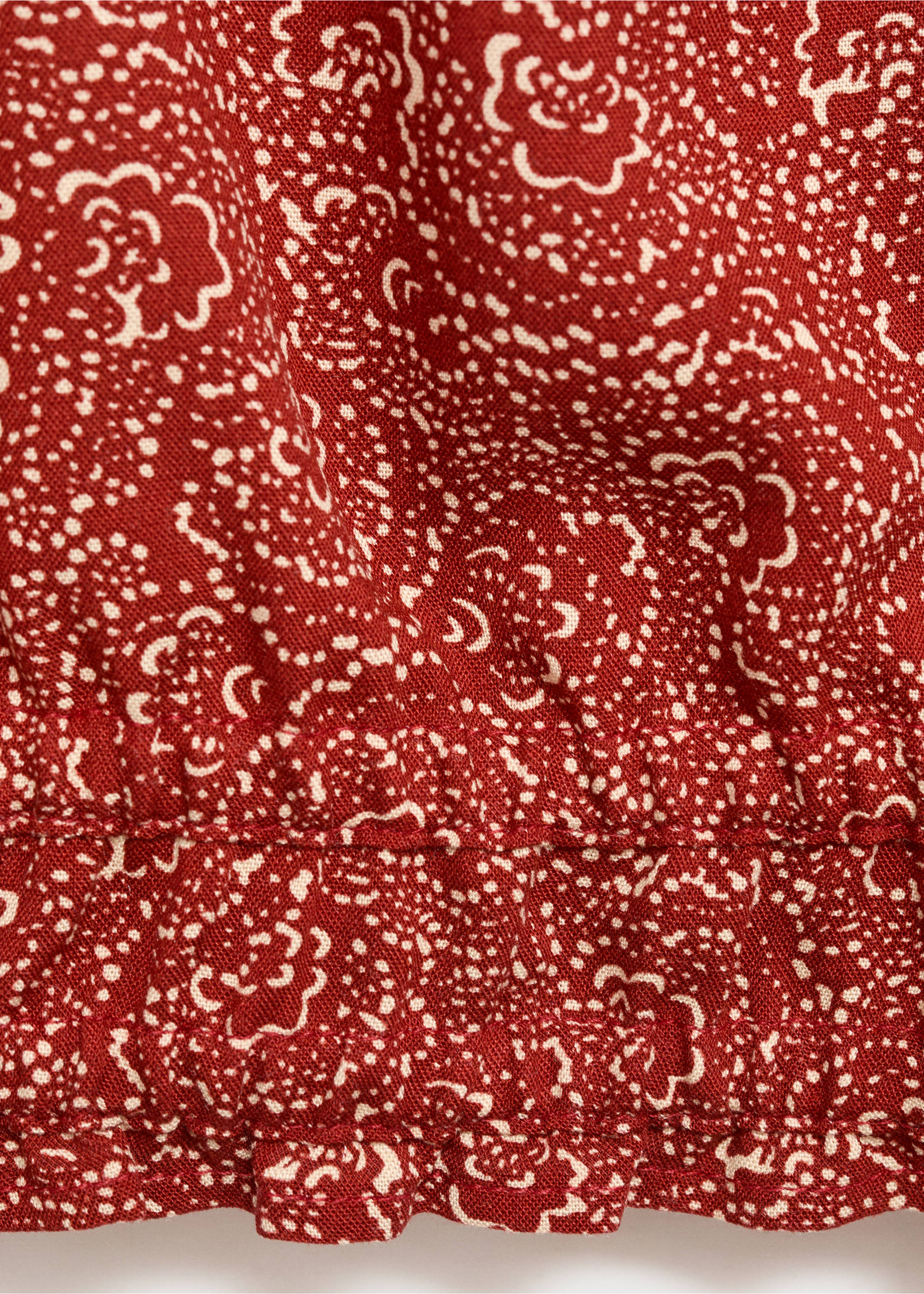 بلوزة مطبوعة بأكمام منفوخة - تفاصيل المنتج 8, برتقالي محروق. Ref: 17053286-00.