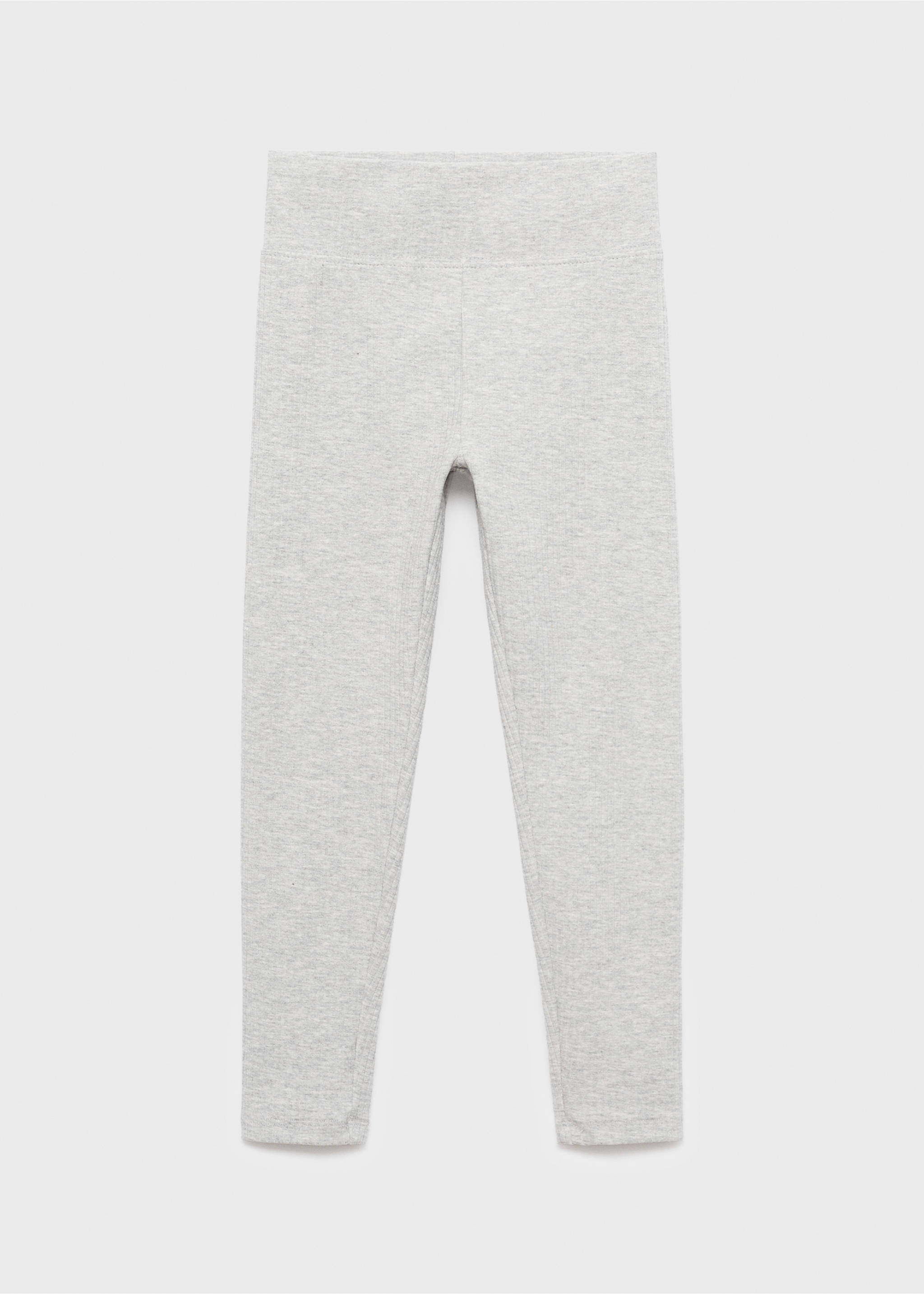 Legging maille côtelée coton - Article sans modèle, Gris chiné clair. Ref: 17053287-00.