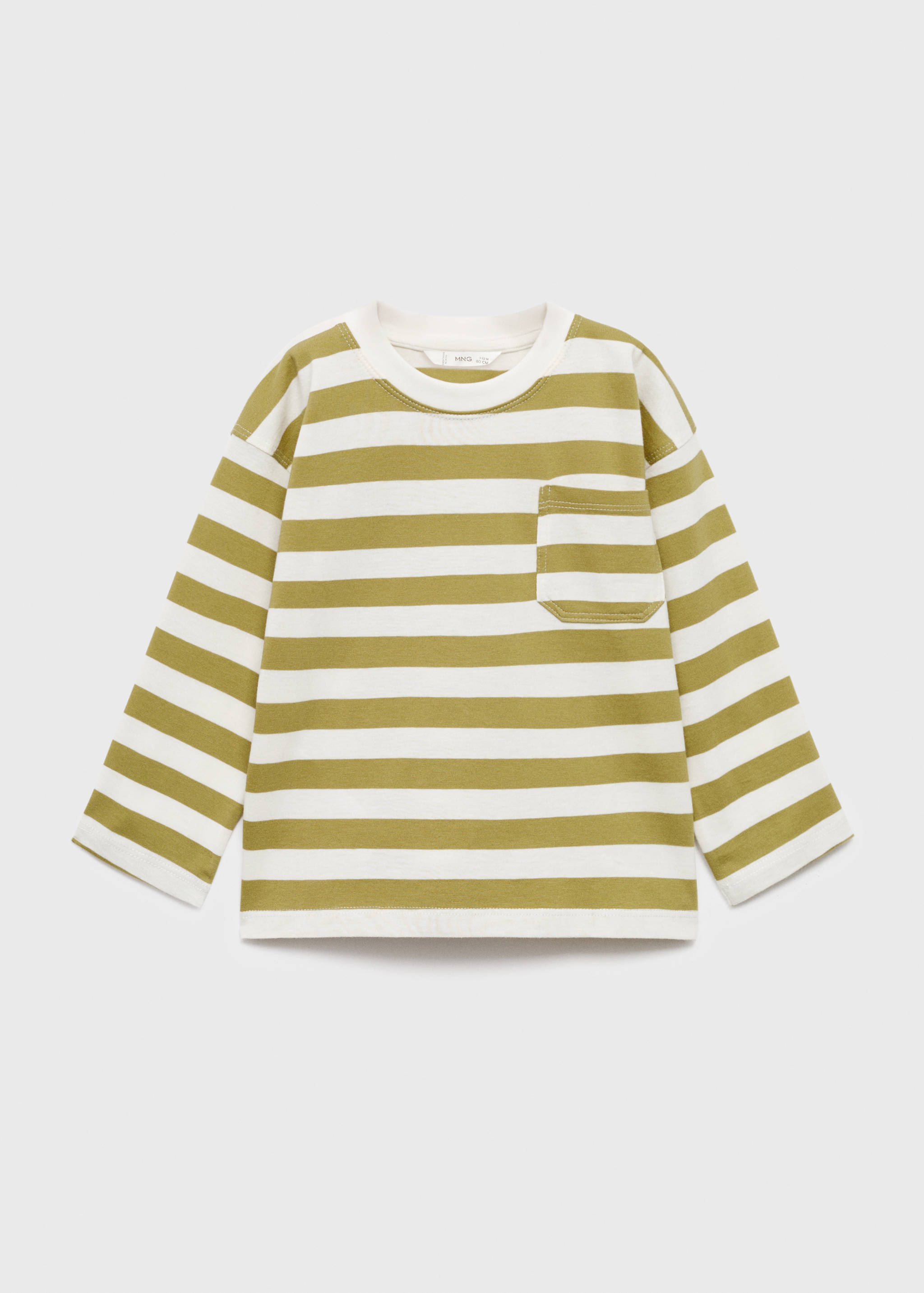 Chest-pocket striped T-shirt - Article without model