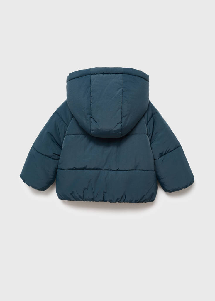 Anorak with shearling-effect hood