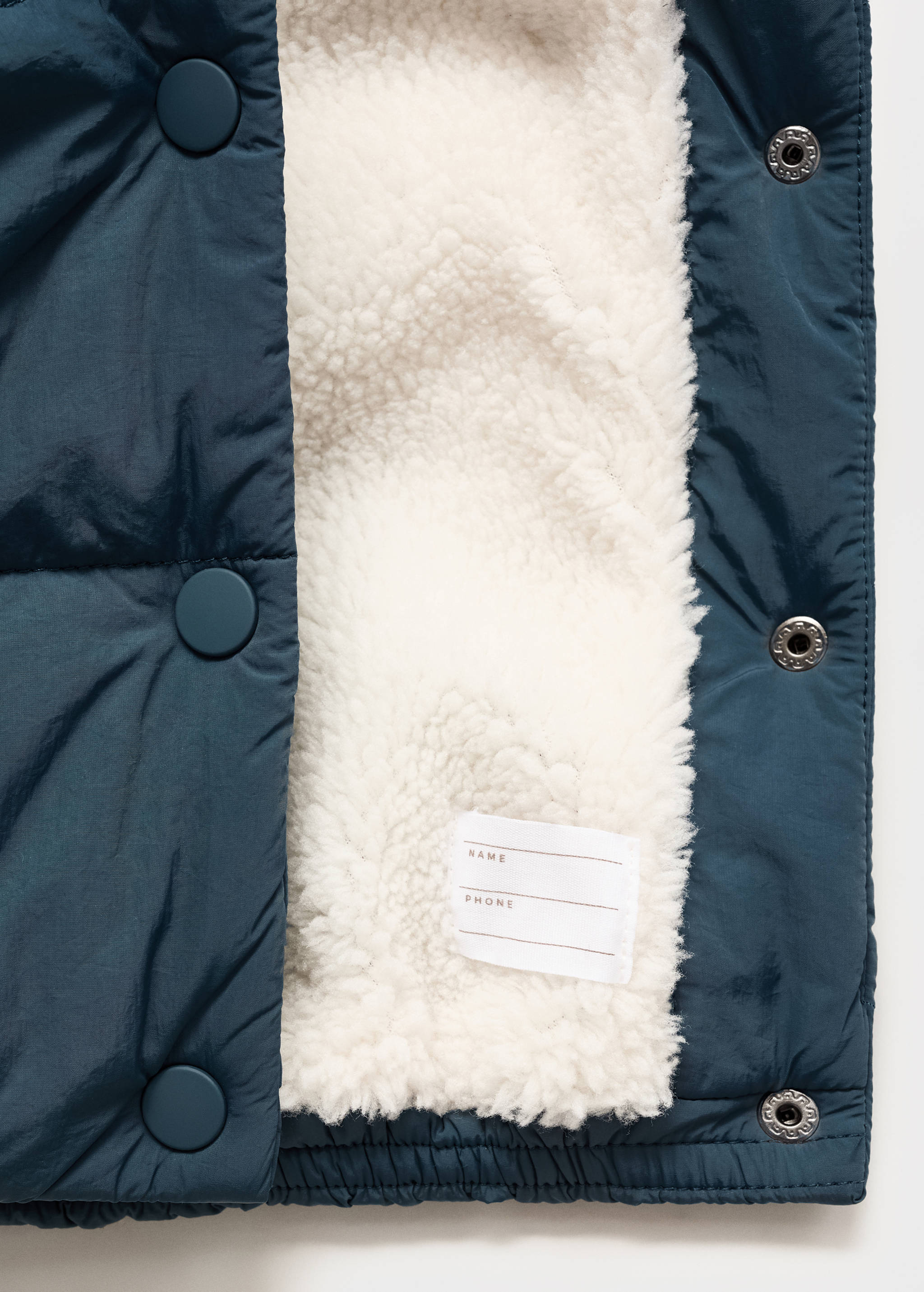 Anorak with shearling-effect hood - Details of the article 0