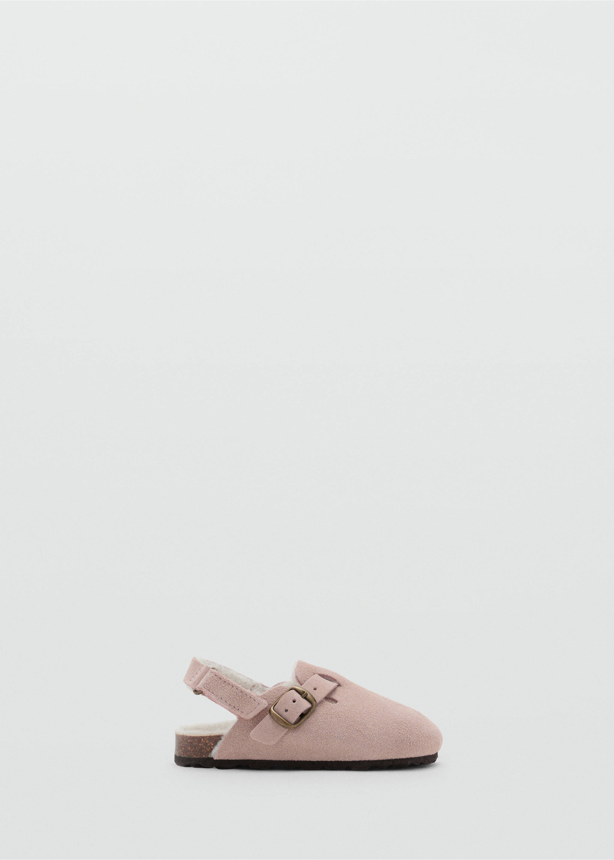 Sheepskin clogs with fur-effect lining - Article without model, Pastel Pink. Ref: 17053295-00.