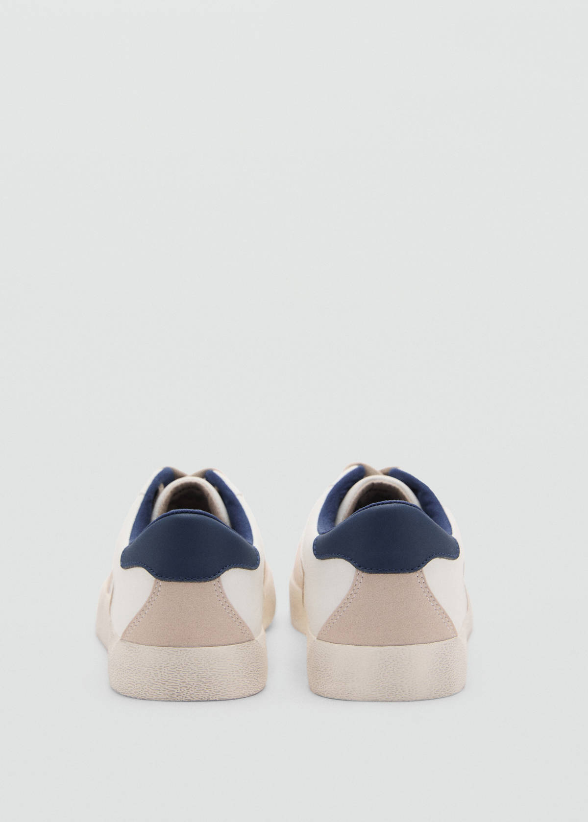 Combined design sneakers — White