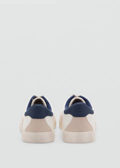 Combined design sneakers — White 4