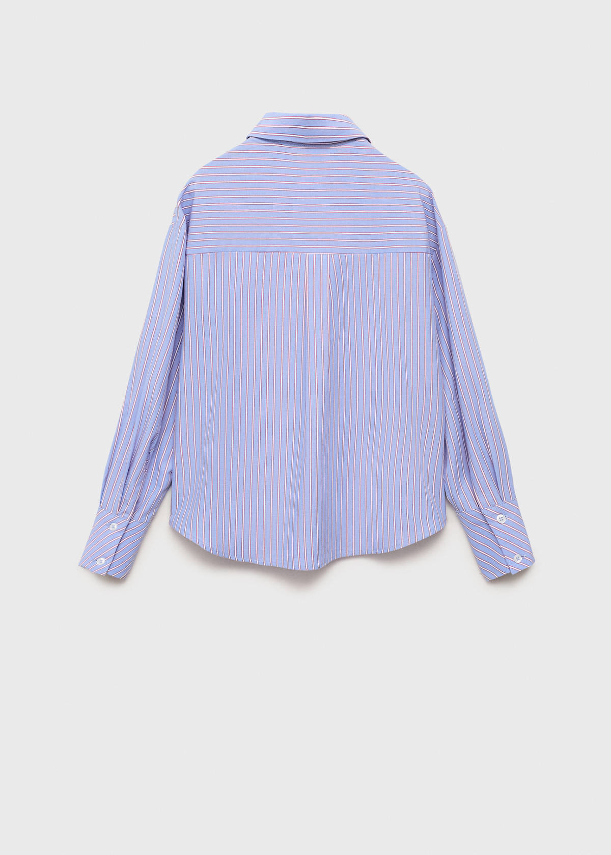 Striped cotton oversized shirt — Blue