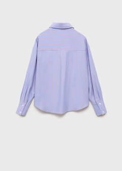 Striped cotton oversized shirt — Blue 5