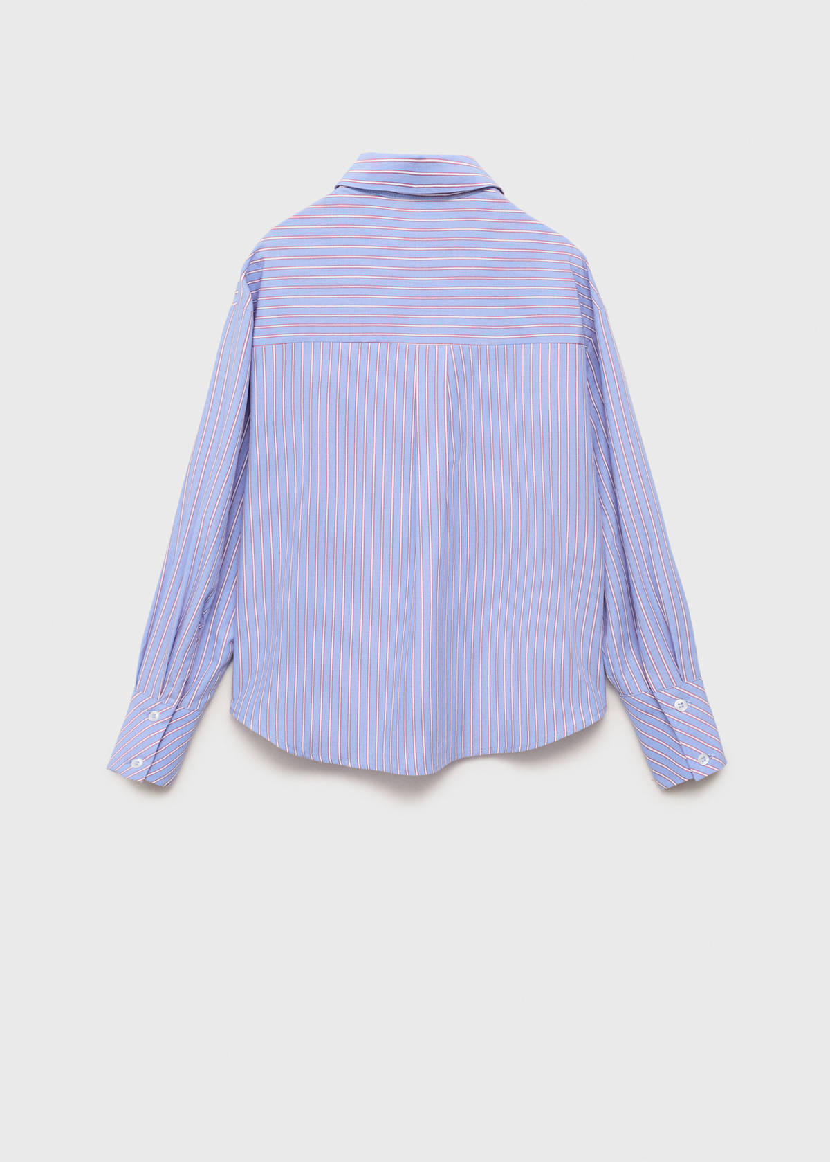 Striped cotton oversized shirt — Blue