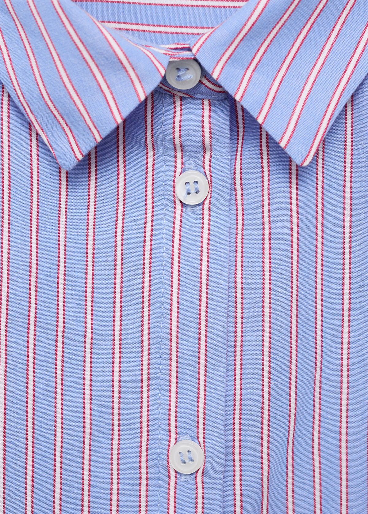 Striped cotton oversized shirt — Blue