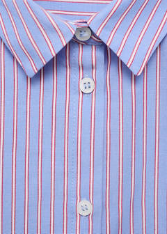 Striped cotton oversized shirt — Blue 9