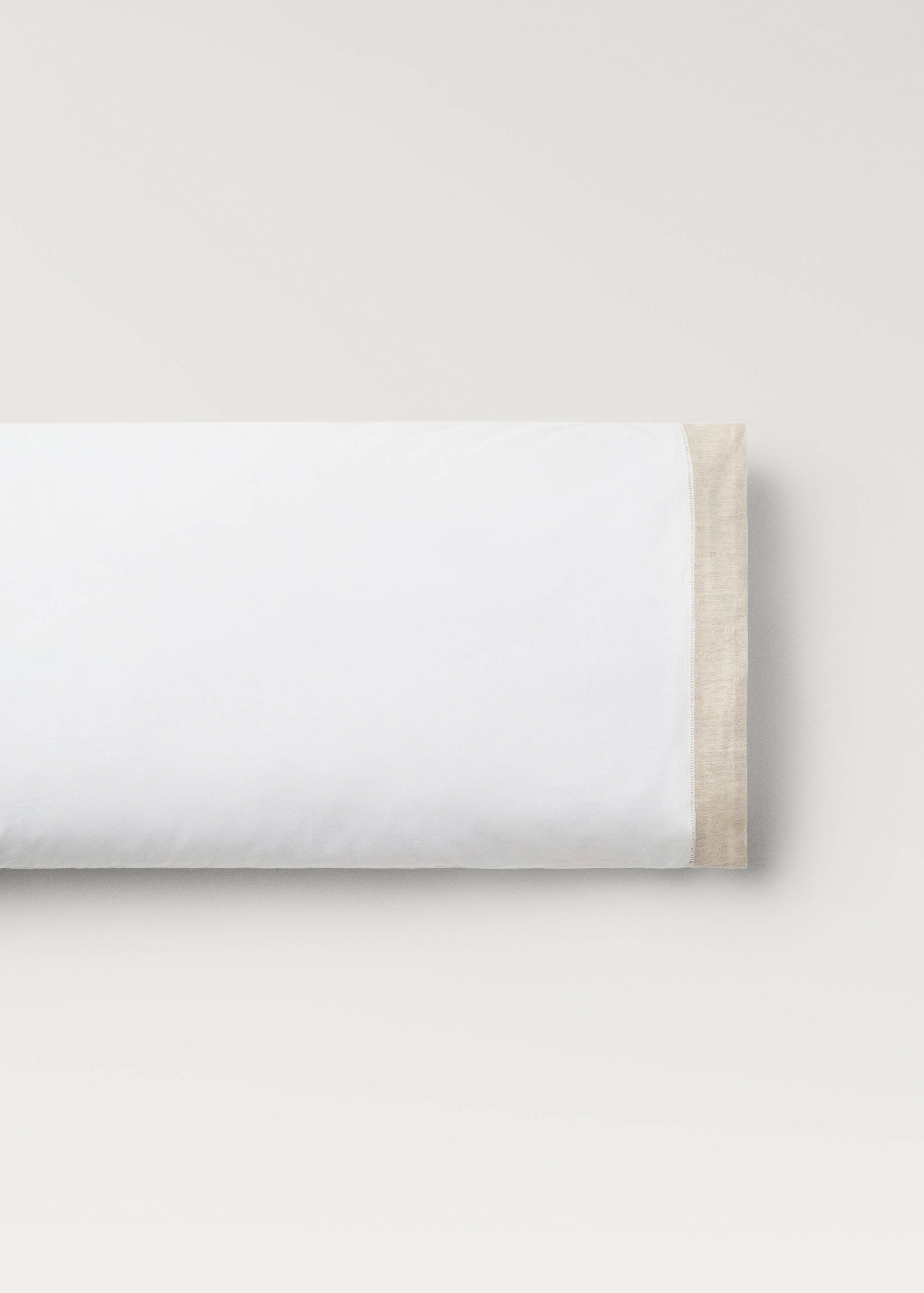 Povlak na polštář bavlněný perkál se lněným okrajem 45 x 110 cm - Zboží bez modelu