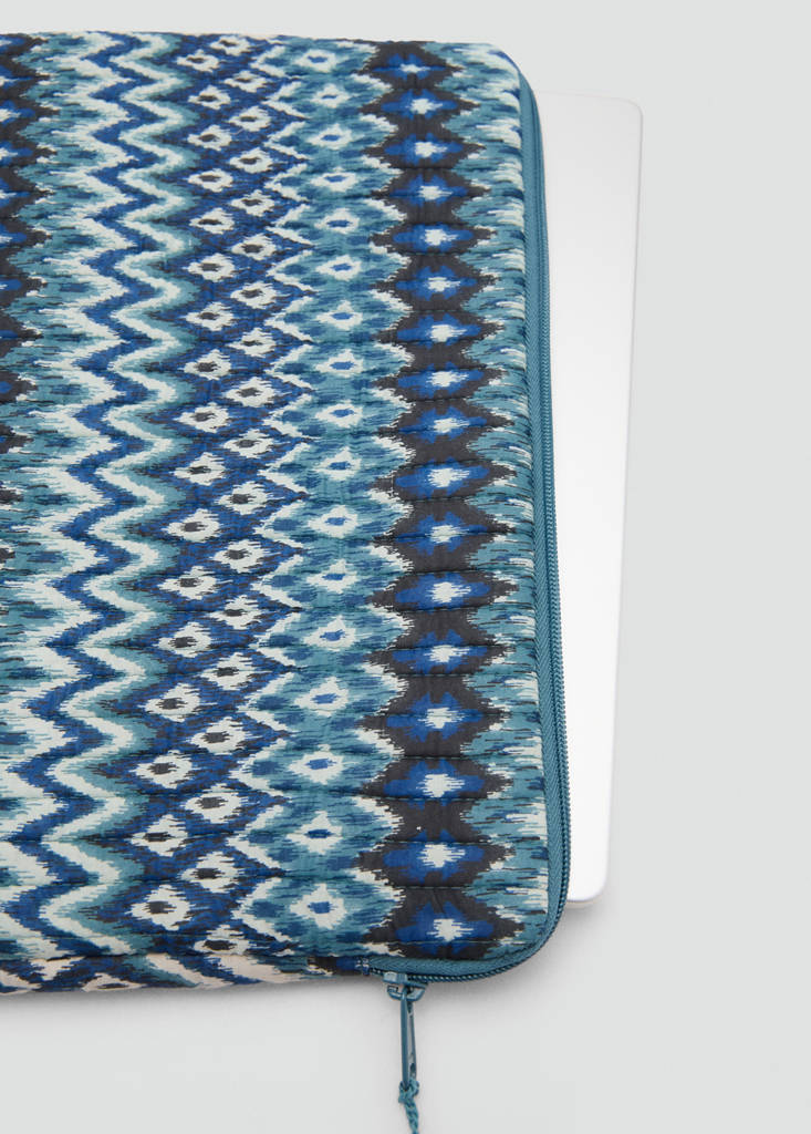 Printed laptop case — Blue