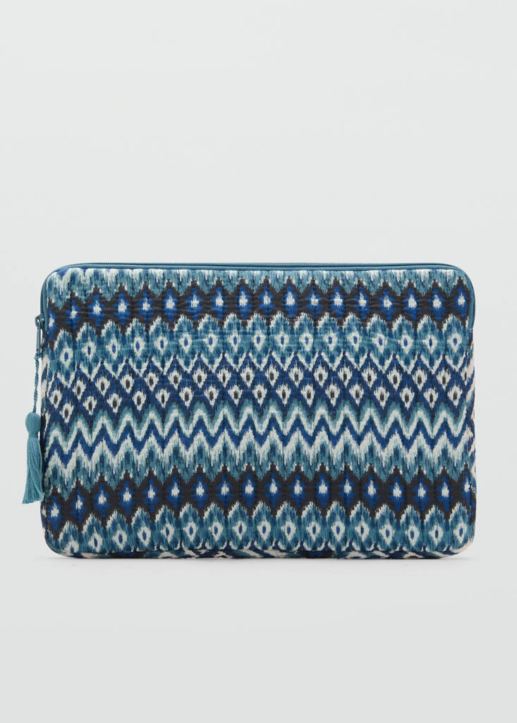 Printed laptop case — Blue