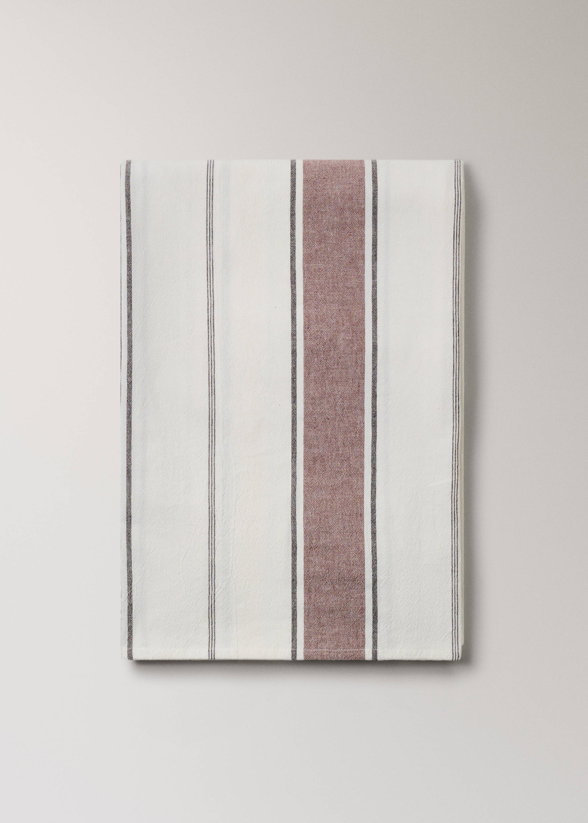 Cotton striped tablecloth for 2 to 4 diners - Article without model