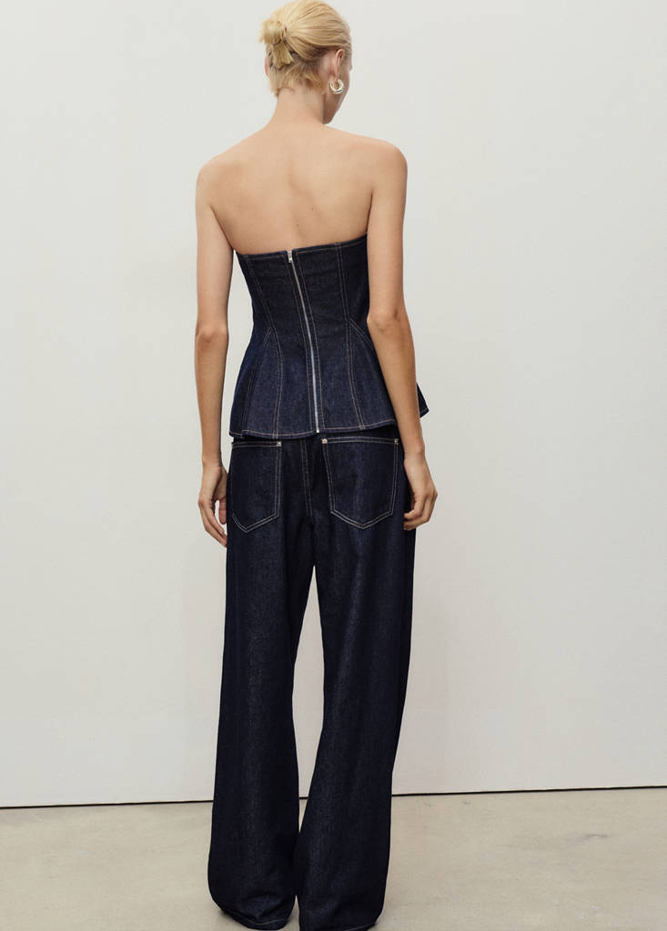 Straight-fit belt jeans — Open Blue