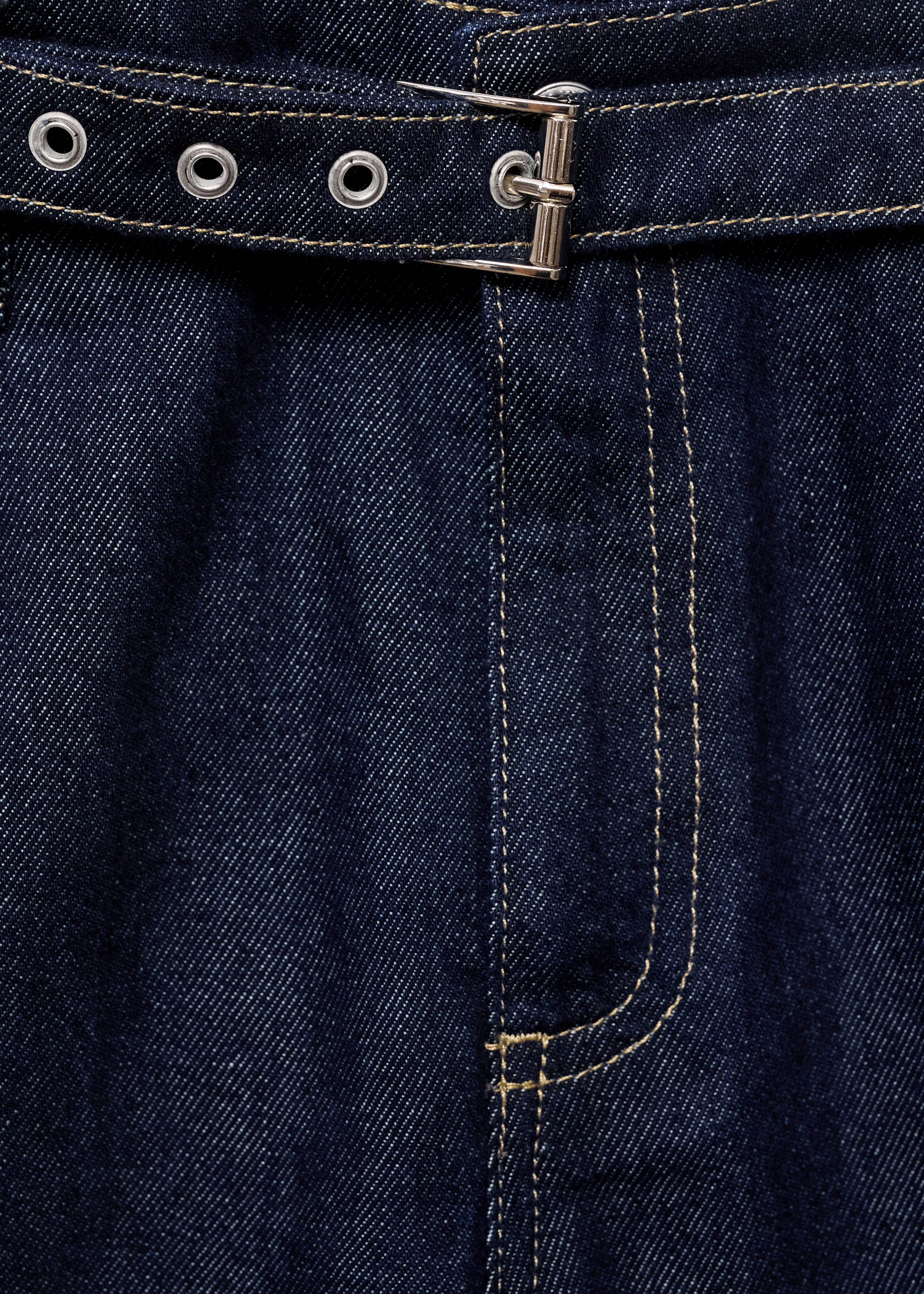 Straight-fit belt jeans - Details of the article 8