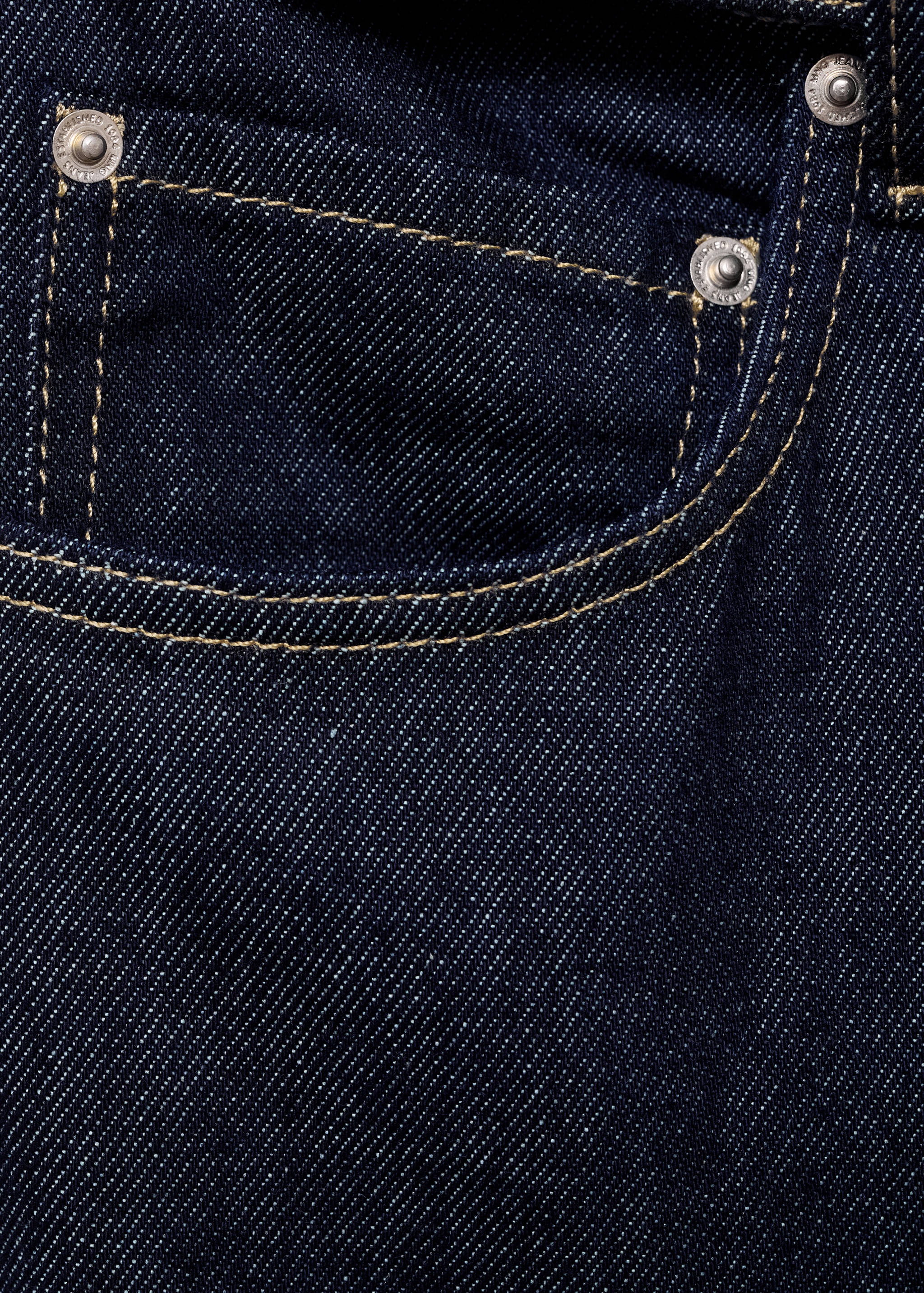 Straight-fit belt jeans - Details of the article 0