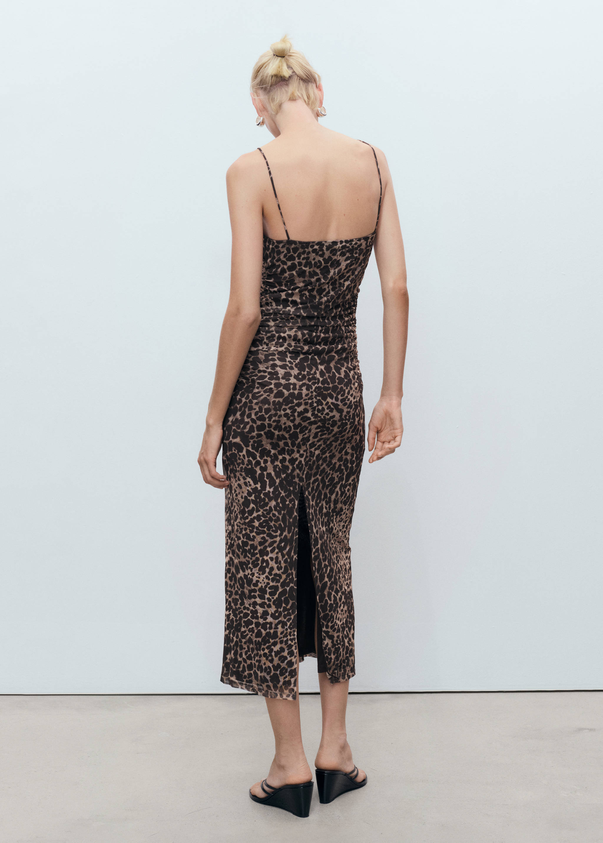 Ruched leopard-print midi-dress - Reverse of the article