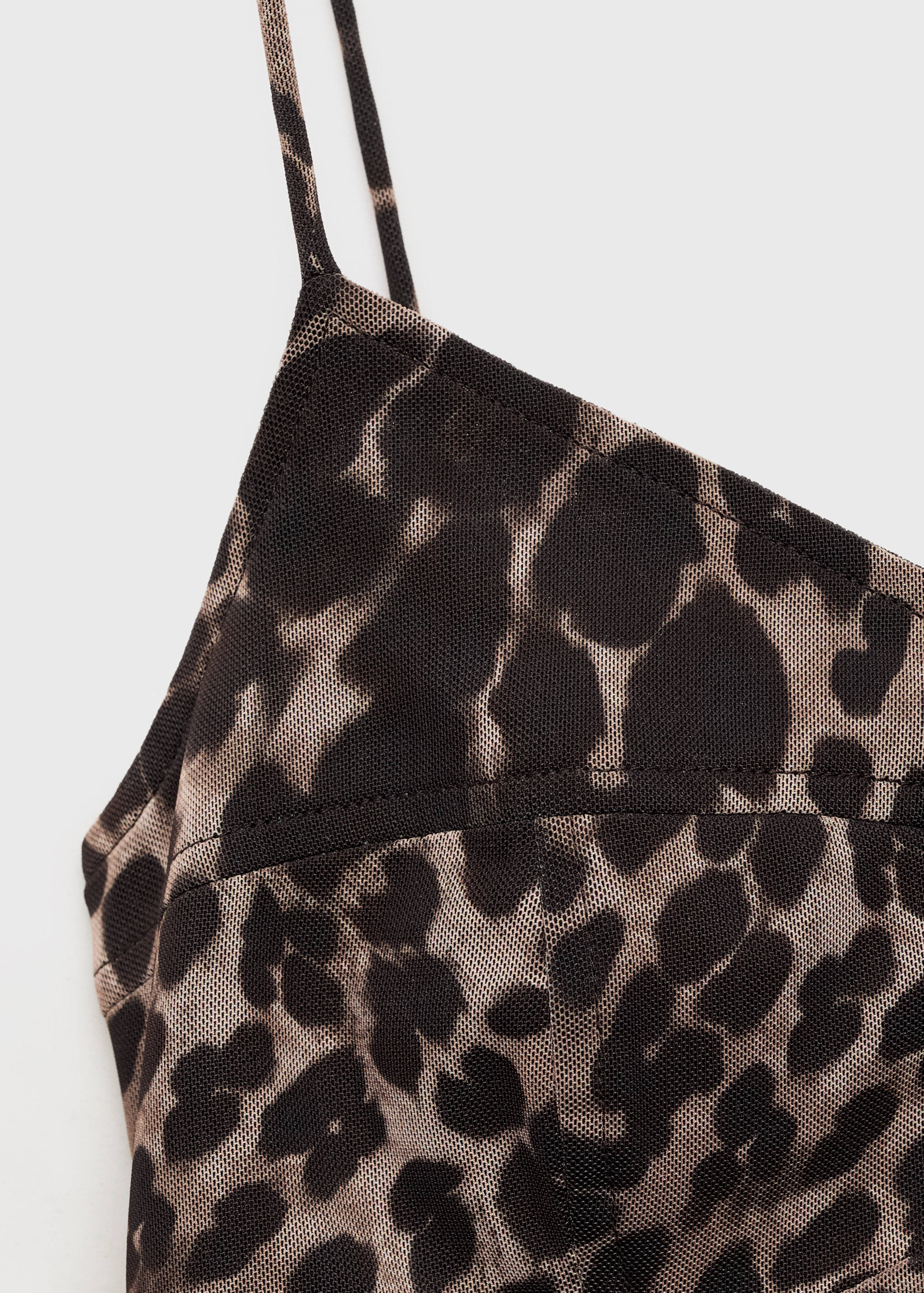 Ruched leopard-print midi-dress - Details of the article 8