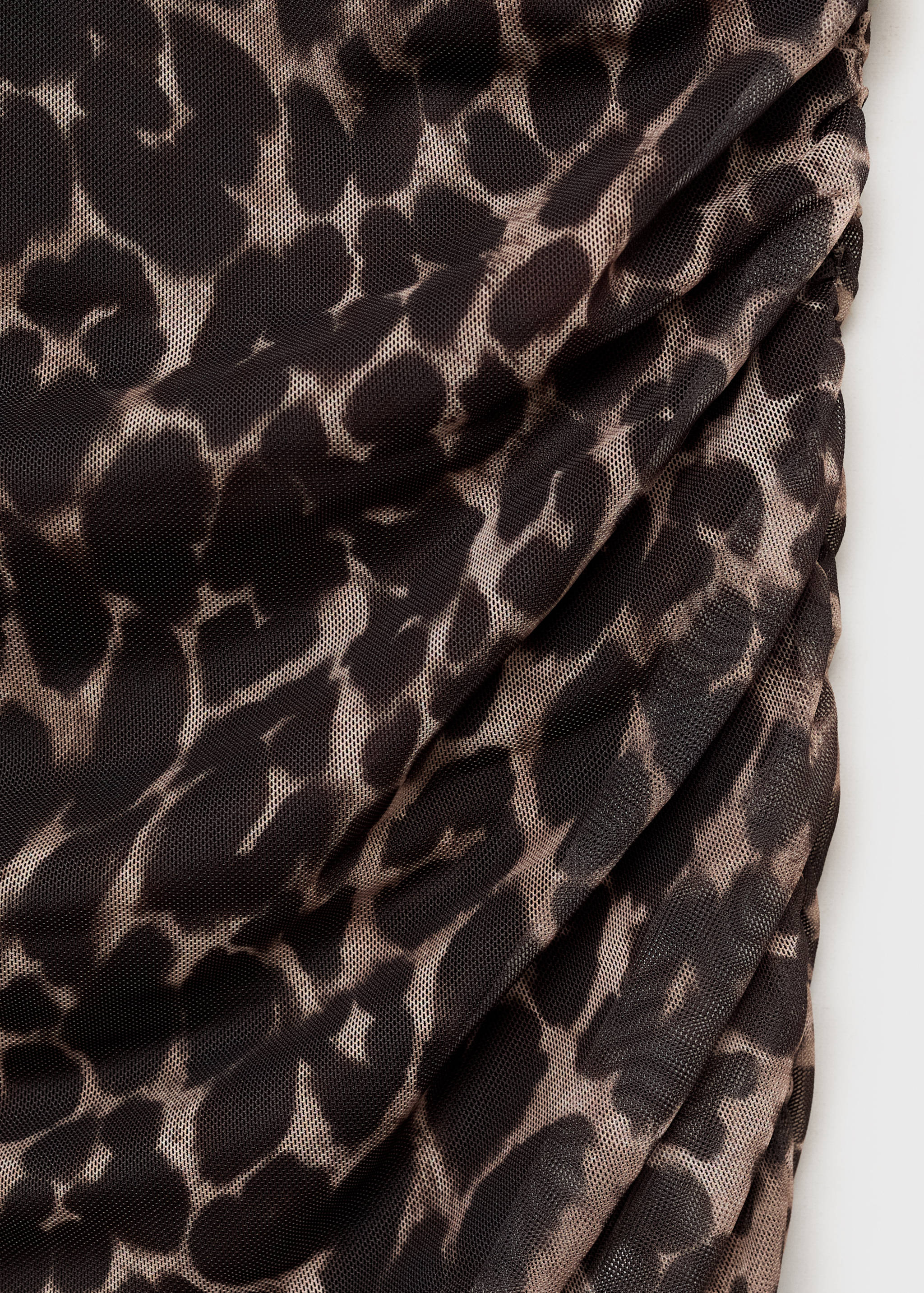 Ruched leopard-print midi-dress - Details of the article 0