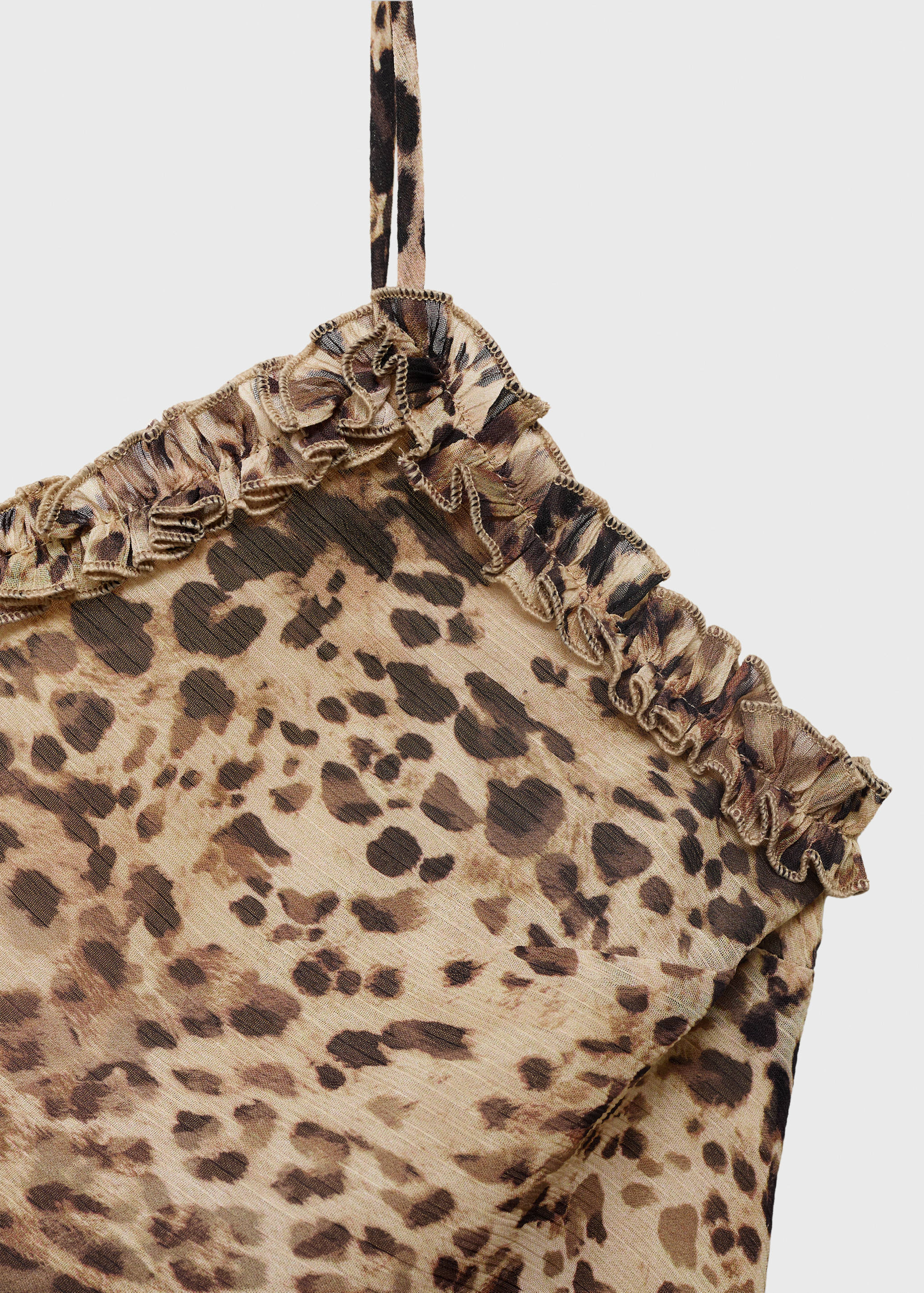 Φόρεμα μίντι λεοπάρ - Λεπτομέρεια του προϊόντος 8