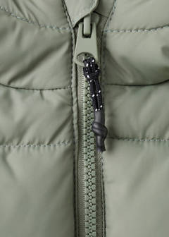 Long padded anorak with hood — Pastel Green 5