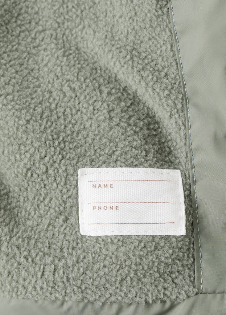 Long padded anorak with hood — Pastel Green