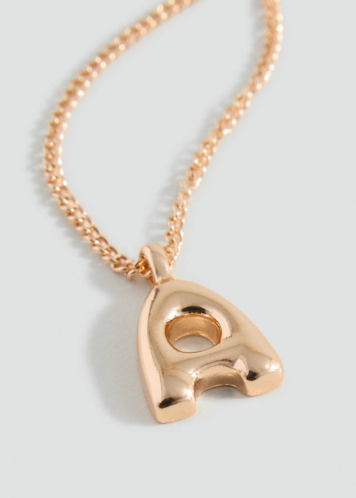 Letter Pendant Necklace — Gold