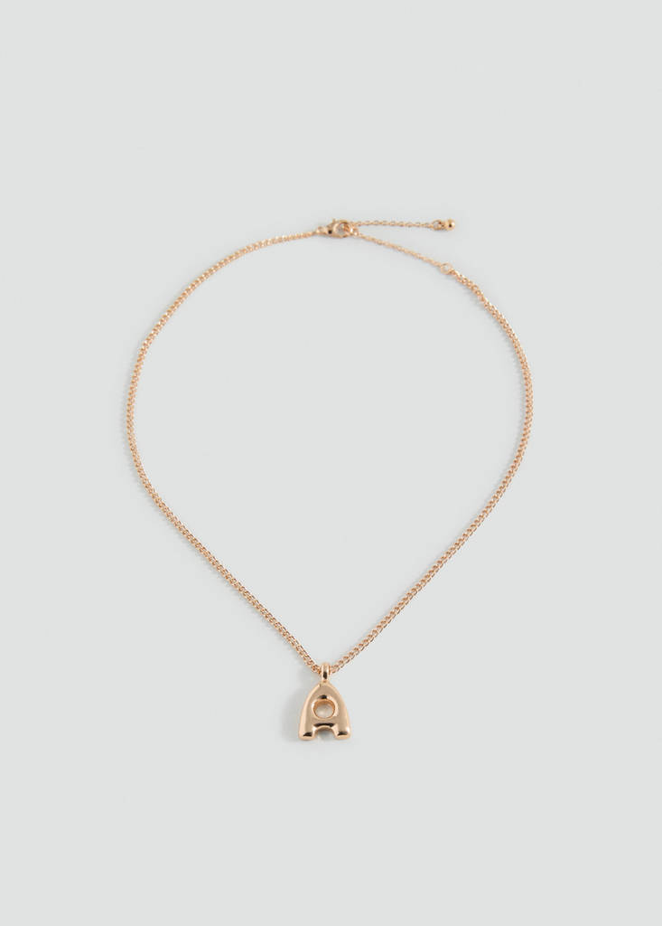 Letter Pendant Necklace — Gold