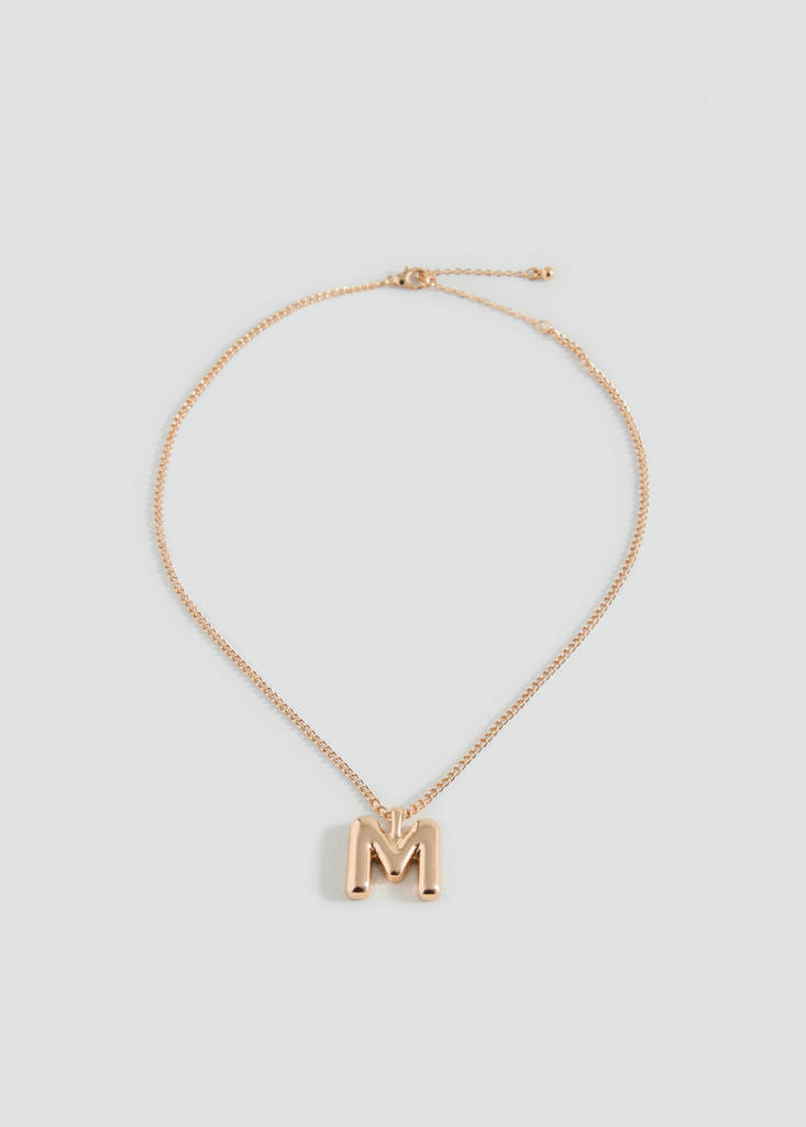 Letter Pendant Necklace — Gold