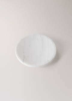 Plain marble soap dish — White 2