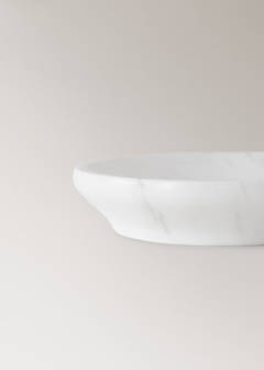 Plain marble soap dish — White 3