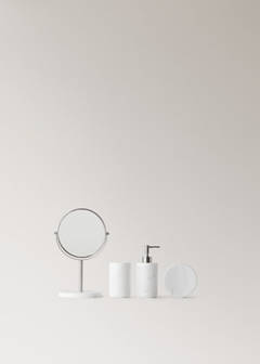 Plain marble soap dish — White 4