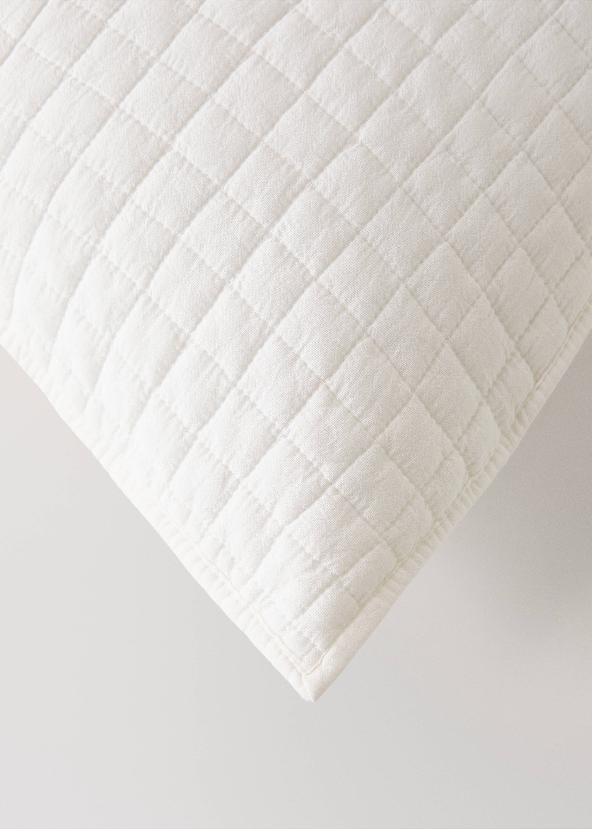 Kopfkissenbezug aus Baumwolle, stückgefärbt, 50 x 50 cm - Detail des Artikels 2, Ecru. Ref: 17053808-00.