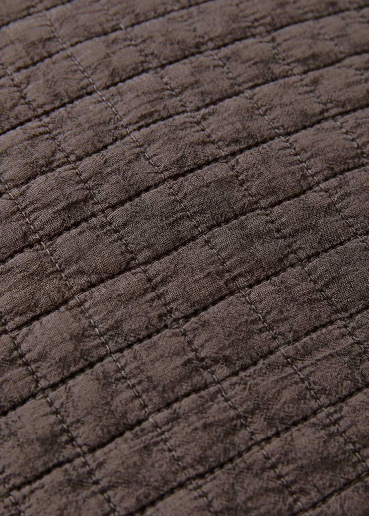 Garment-dyed cotton bed cushion cover 50x50 cm — Coffee