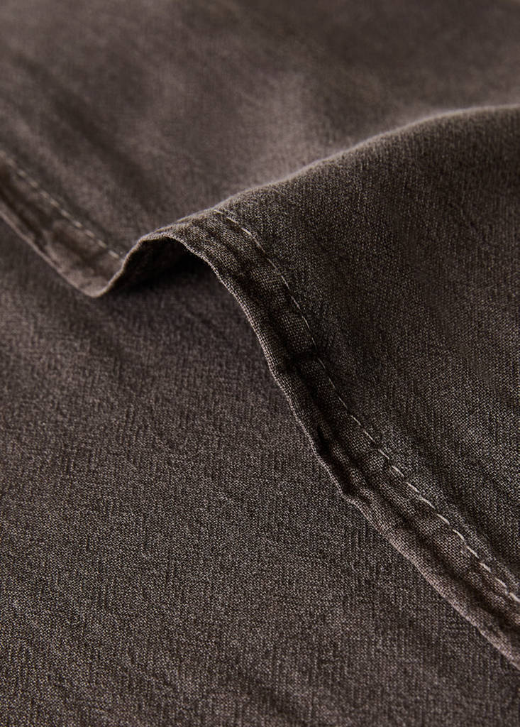 Garment-dyed cotton bed cushion cover 50x50 cm — Coffee