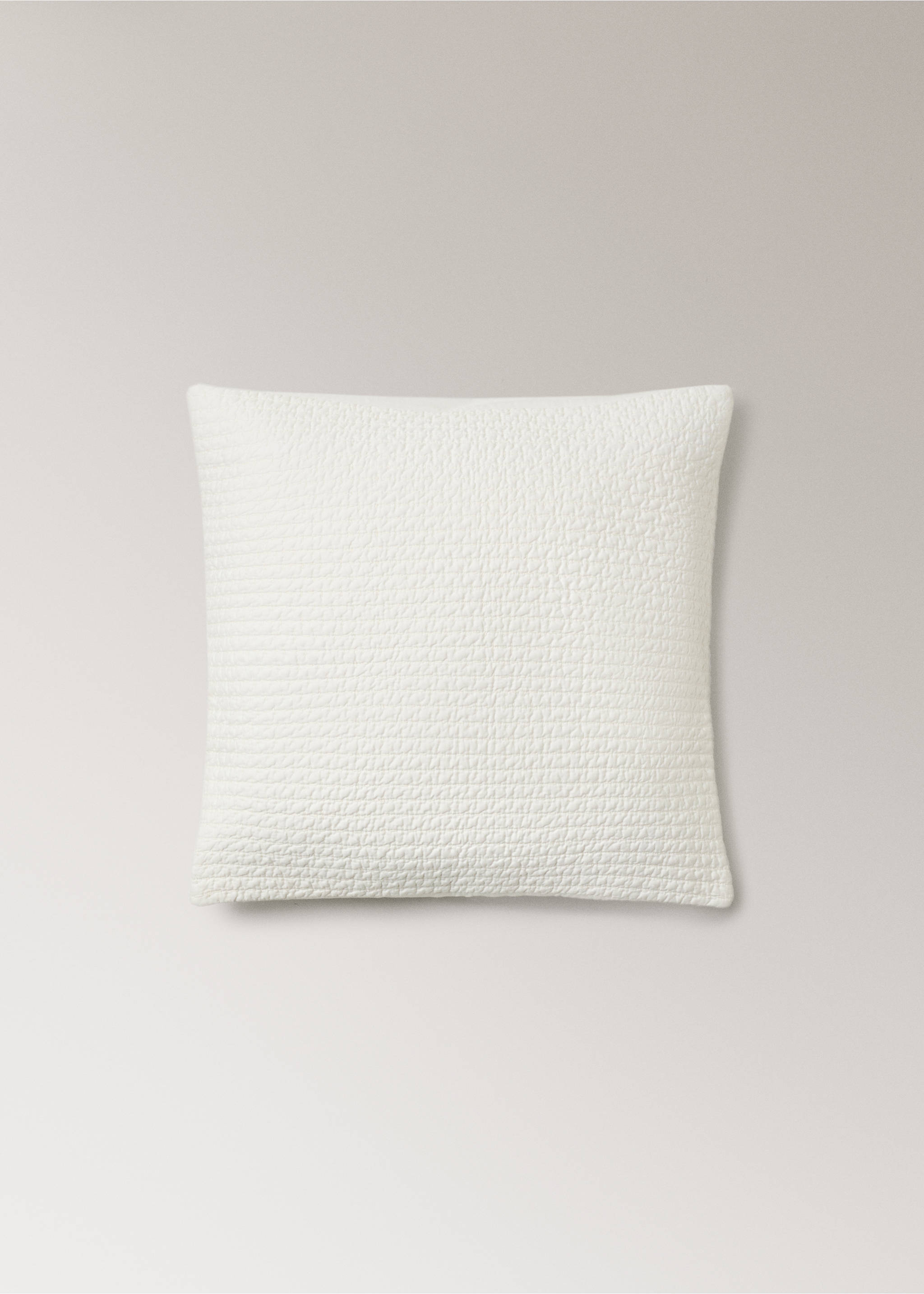 Satin cushion cover - Article without model, Ecru. Ref: 17053809-00.