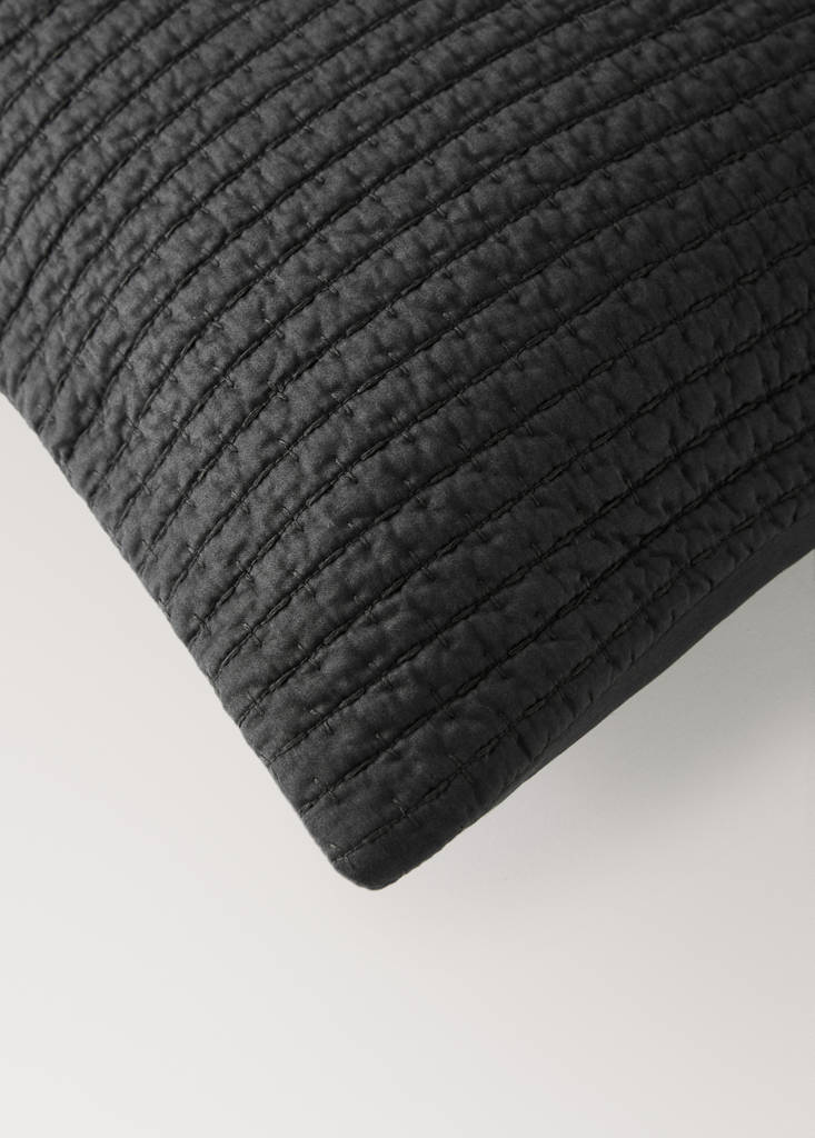 Satin cushion cover — Grey