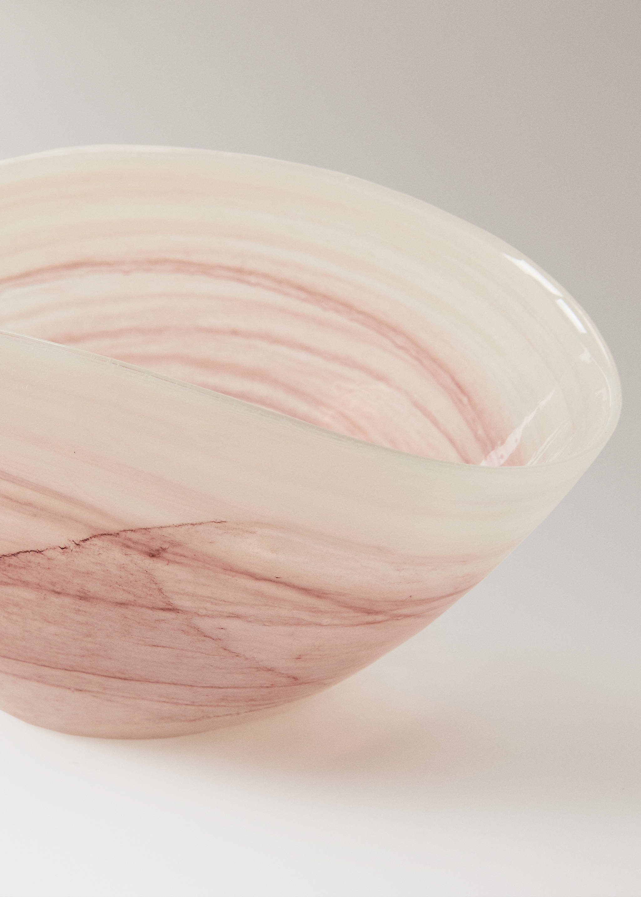 Alabaster-effect decorative glass bowl - Details of the article 1