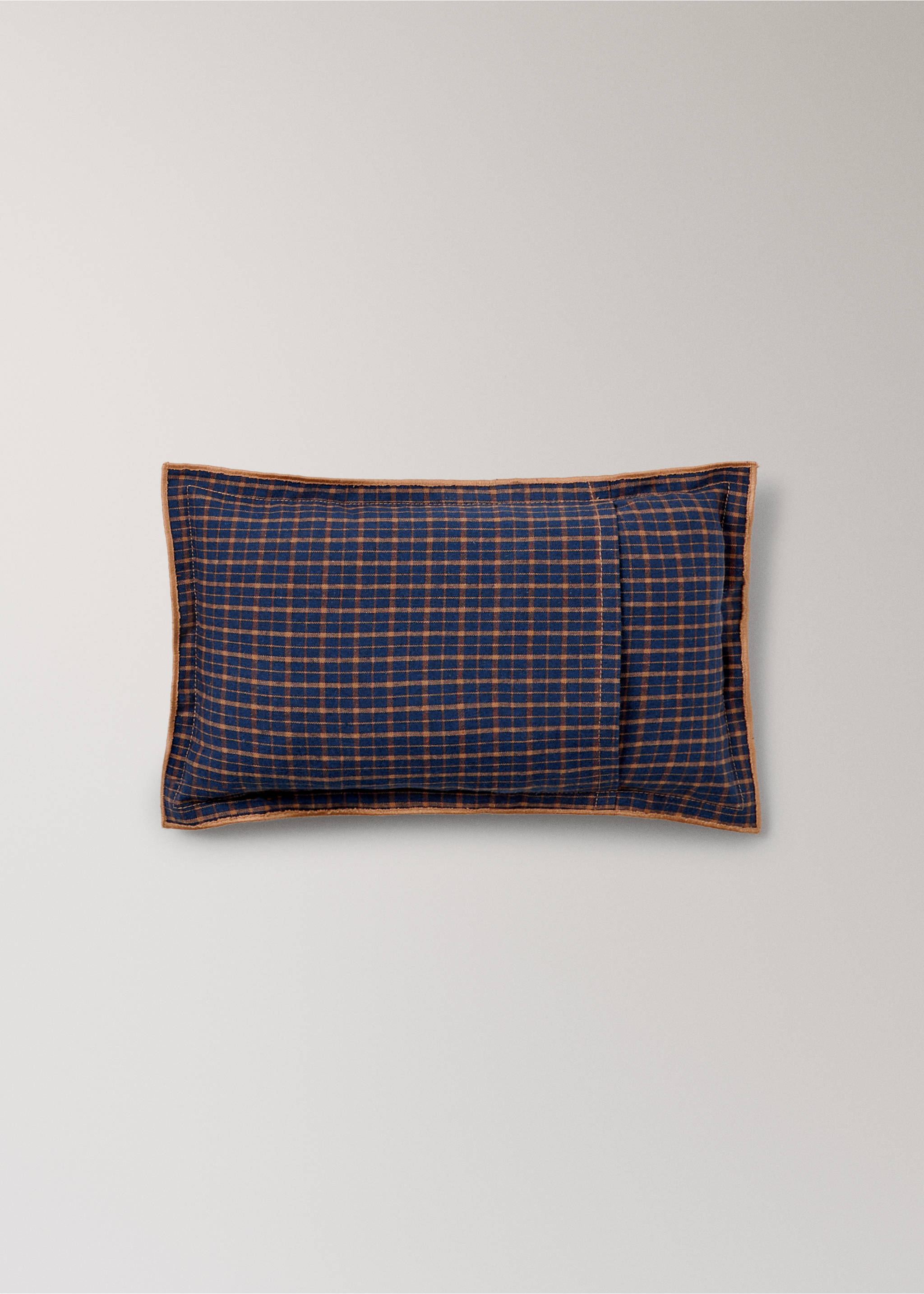 Çocuk için kare desenli overlok yastık kılıfı  20x30 cm - Ürün detayı 1, Gece Mavisi. Ref: 17053824-00.