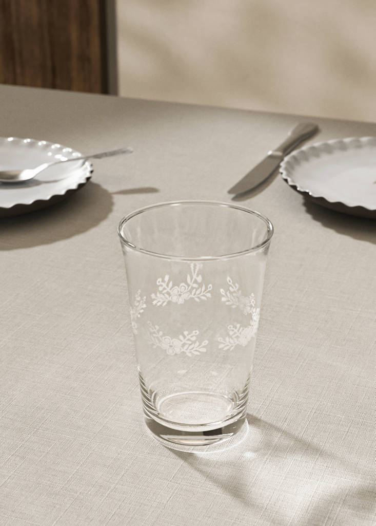 Glass flower vase — Off White