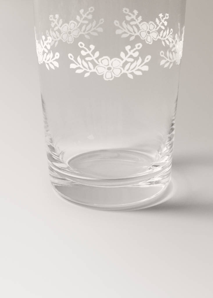 Glass flower vase — Off White