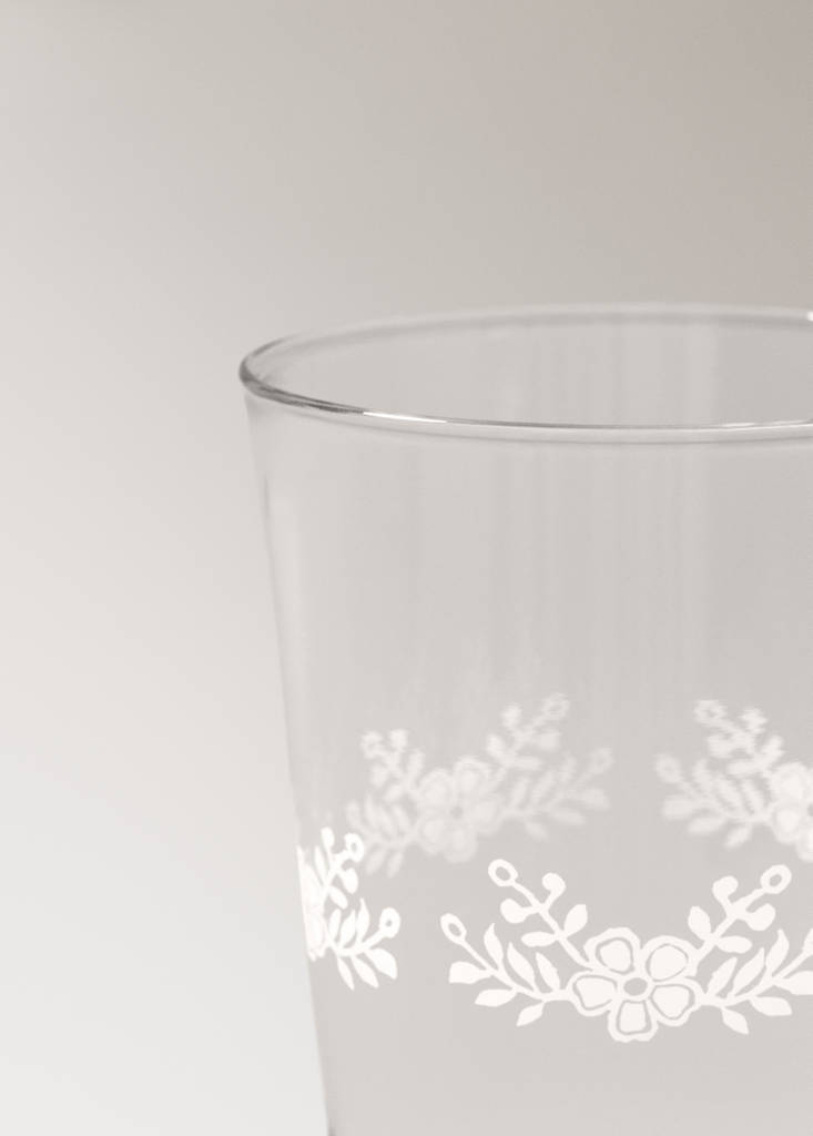 Glass flower vase — Off White