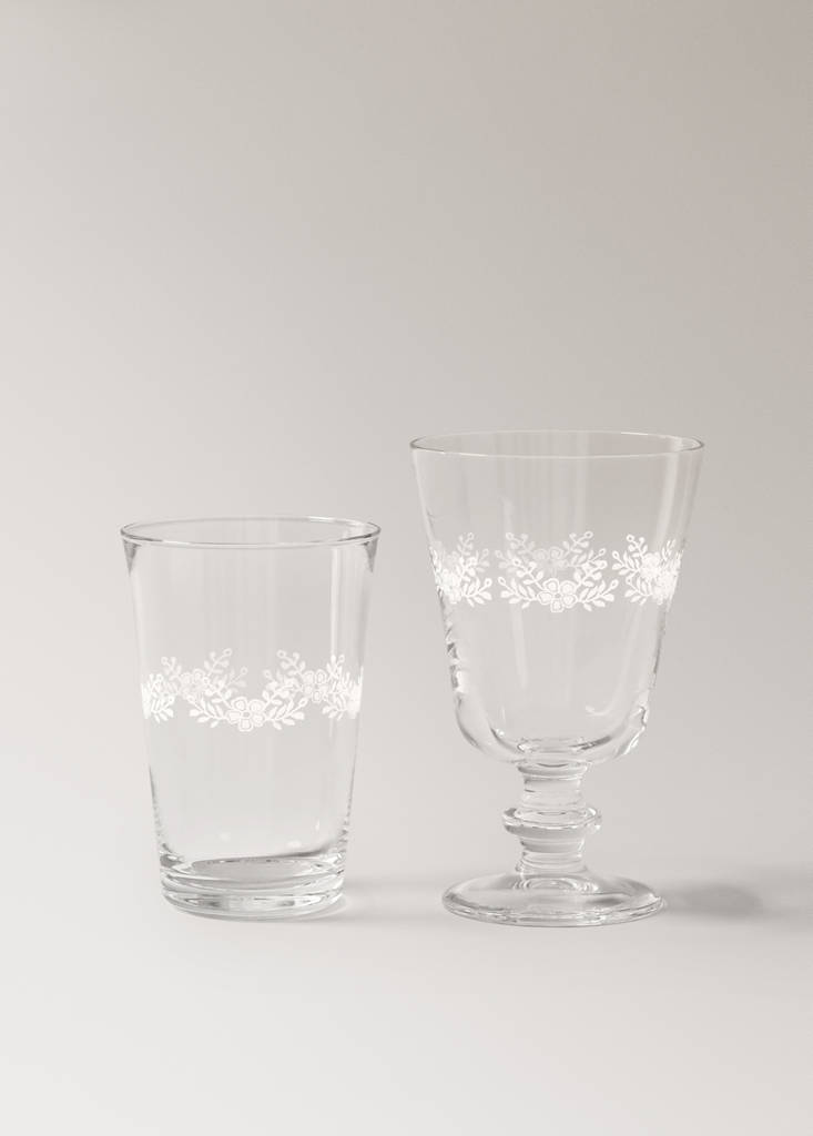 Glass flower vase — Off White