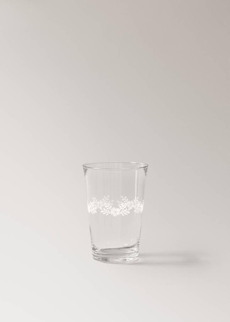 Glass flower vase — Off White