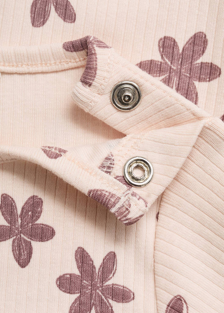 Ribbed floral body — Pale Pink