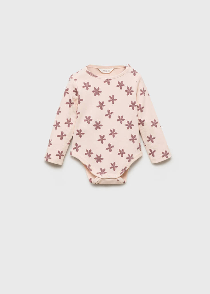 Ribbed floral body — Pale Pink