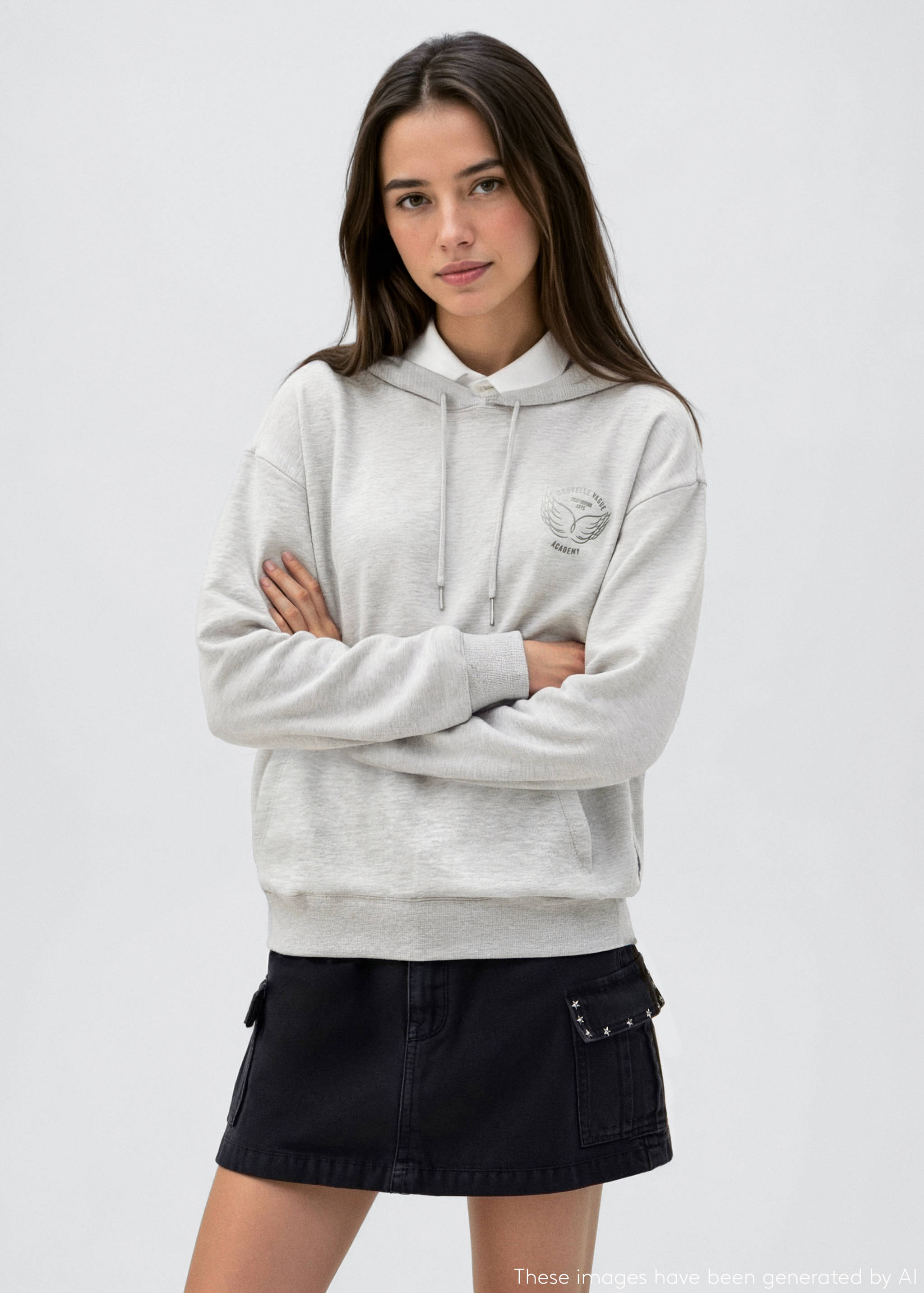 Суитшърт с металическа щампа - Средна равнина