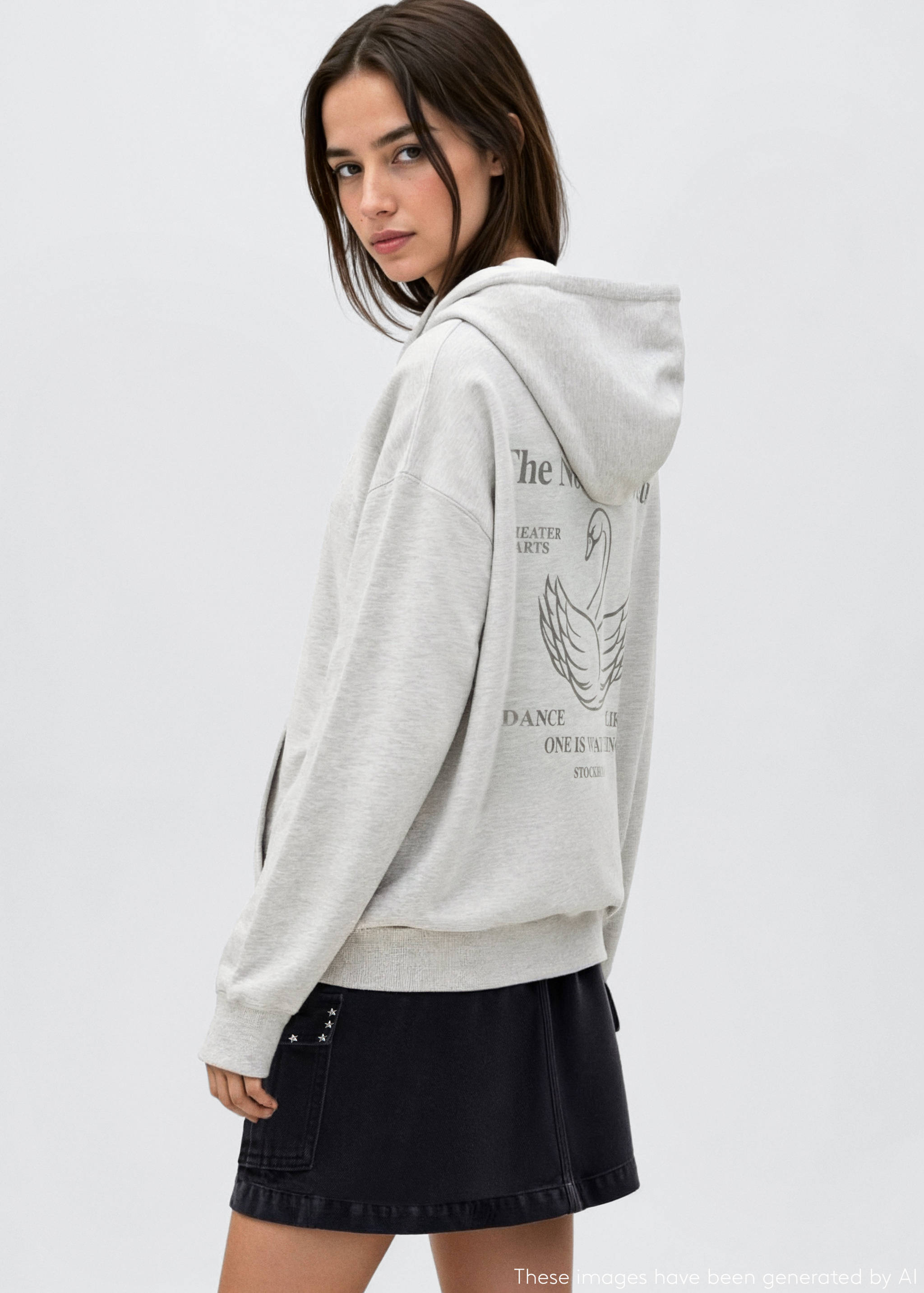 Суитшърт с металическа щампа - Обратна страна на артикула